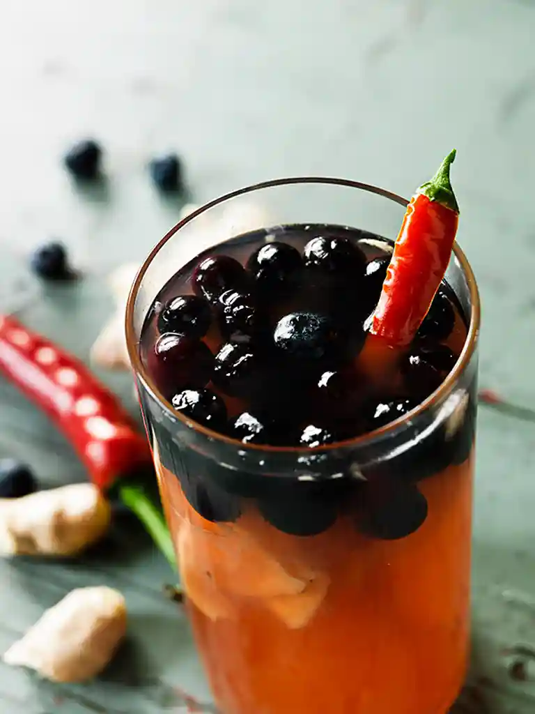 Blåbær og chili (varm)