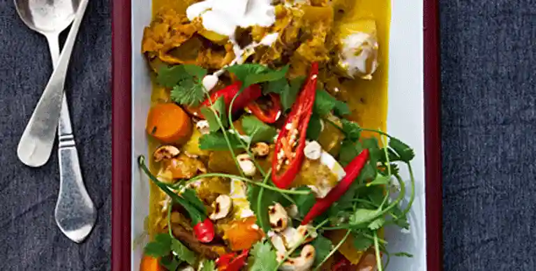 Indisk gulerodskarry med havtaskekæber