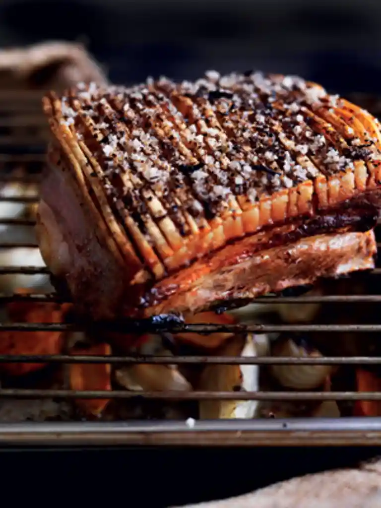 Ribbenssteg med korn, majs og sommergrønt