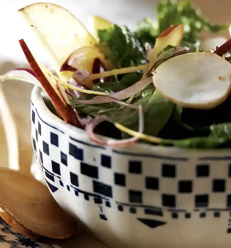 Jordärtsskockor med äpple och nötter